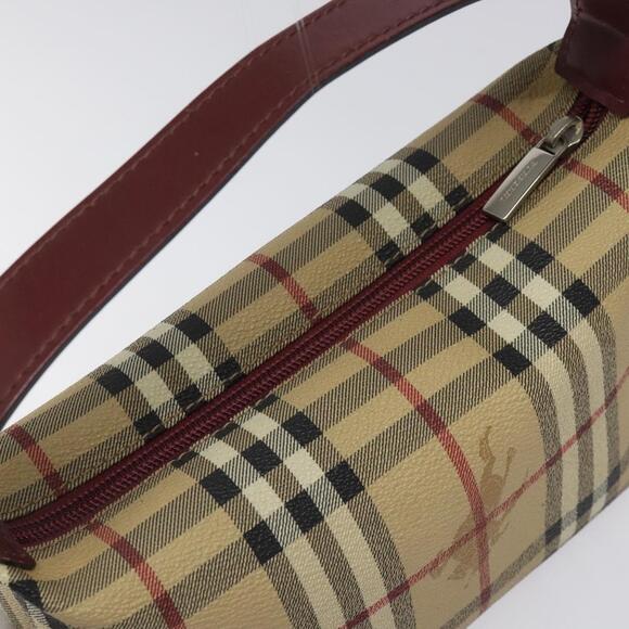 Burberry Nova Check Hand Bag Pvc Beige Silver - Picture 6 of 16